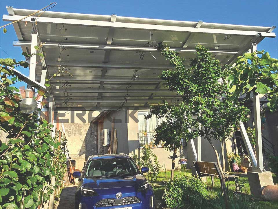 Sistema de montagem solar para garagem à prova d'água