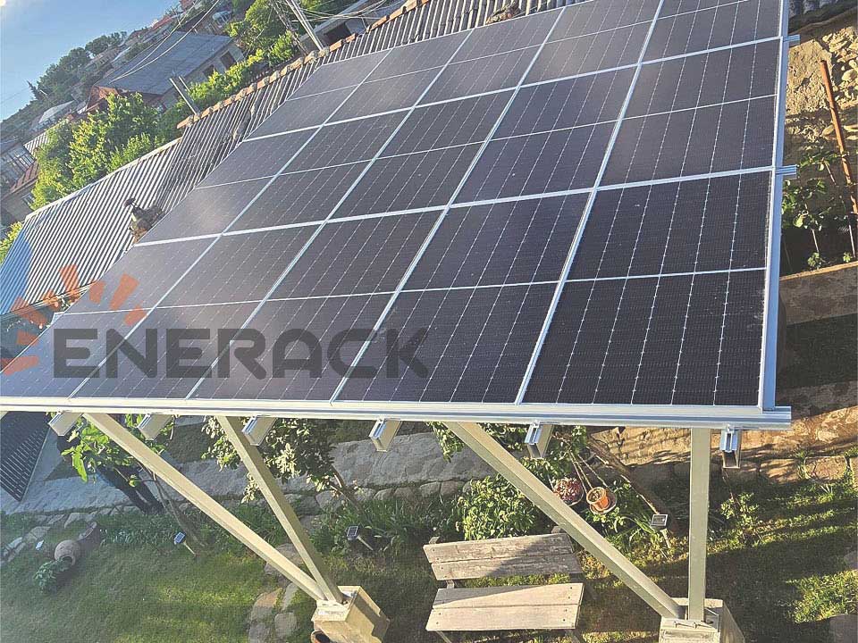 Sistema de montagem solar para garagem à prova d'água