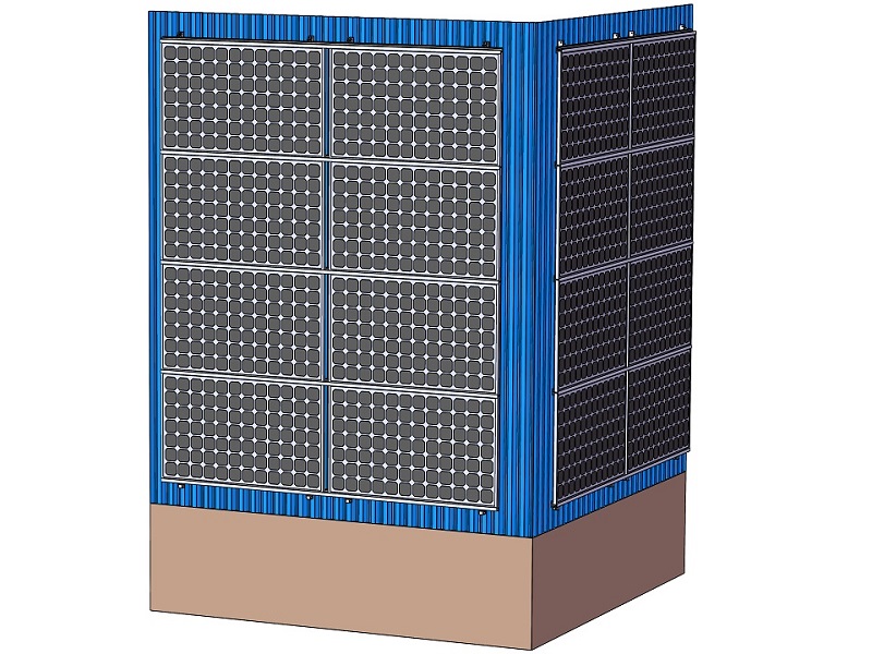 Sistema de fachada de chapa metálica solar