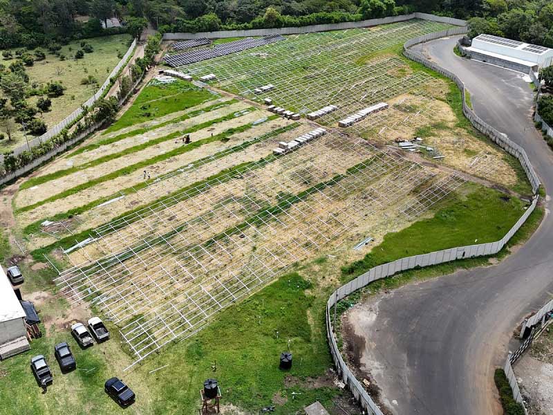 Sistemas de montagem solar em solo de zinco-alumínio-magnésio